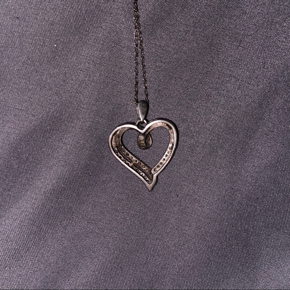 Sterling Silver Heart Necklace - Picture 3 of 5